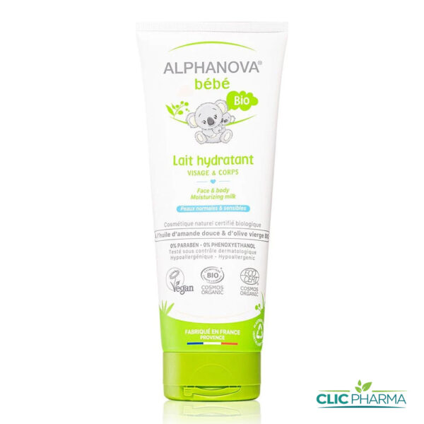 ALPHANOVA BEBE LAIT HYDRATANT BIO 200ML