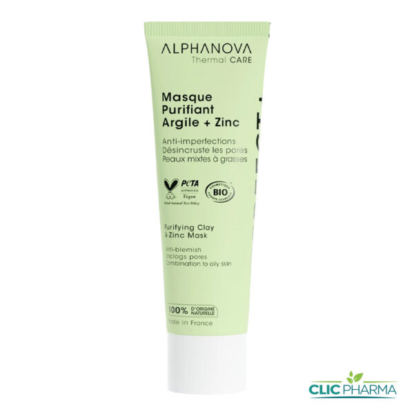 ALPHANOVA MASQUE PURIFIANT ARGILE+ZINC 50ML