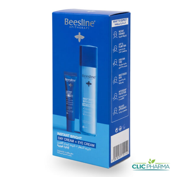 BEESLINE COFFRET INSTANT BRIGHT CREME DE JOUR + CREME CONTOUR DES YEUX (GRATUIT)