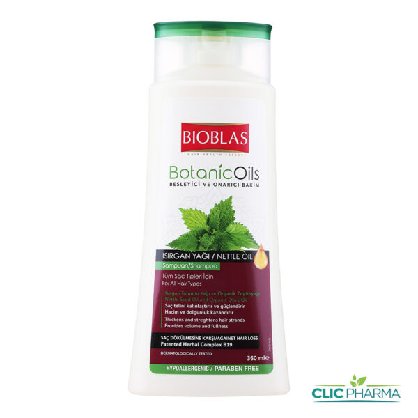 BIOBLAS SHAMPOOING FORTIFIANT A L'HUILE D'ORTIE 360ML