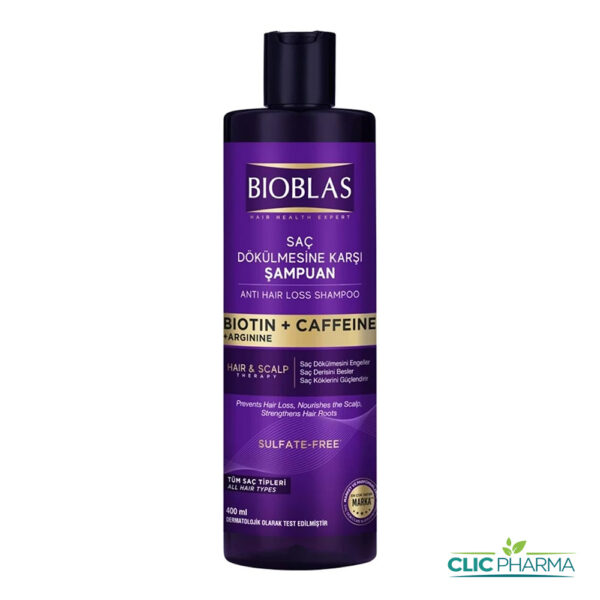 BIOBLAS SHAMPOOING ANTI-CHUTE BIOTINE+CAFFEINE 400ML