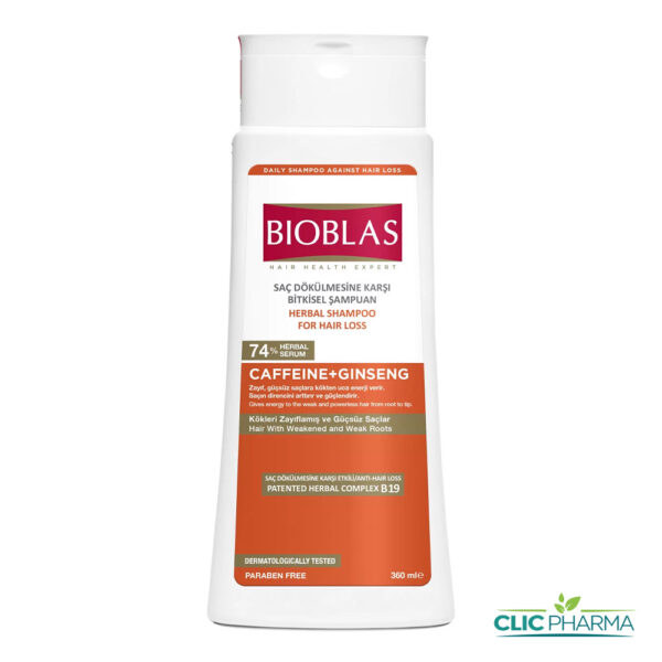 BIOBLAS SHAMPOOING ANTI-CHUTE CAFFEINE+GINSENG 360ML