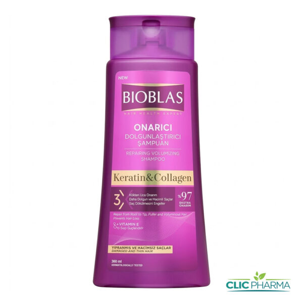 BIOBLAS SHAMPOOING FORTIFIANT COLLAGENE+KERATINE 360ML
