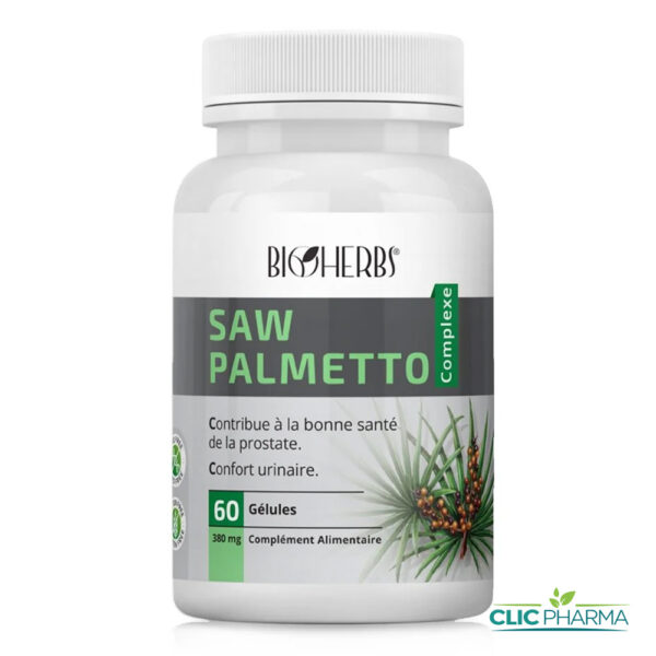 BIOHERBS SAW PALMETTO COMPLEXE (60 GELULES)
