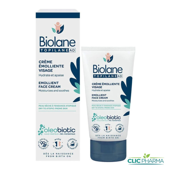 BIOLANE TOPILANE CREME VISAGE EMOLLIENTE 50ML