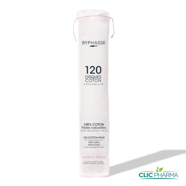 BYPHASSE DISQUES COTON DEMAQUILLANTS (120 DISQUES)