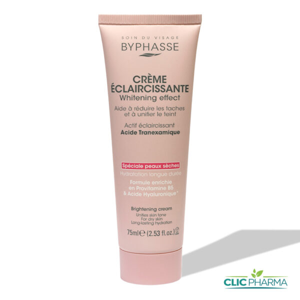 BYPHASSE CREME VISAGE ECLAIRCISSANTE PEAUX SECHES 75ML