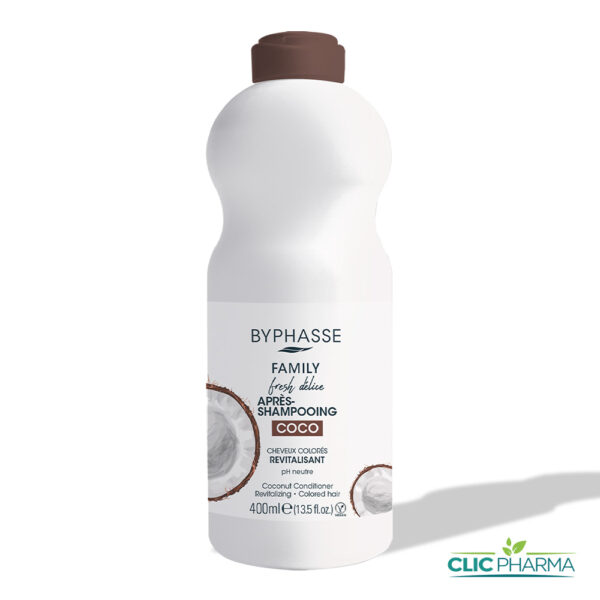 BYPHASSE FRESH FAMILY APRES-SHAMPOOING COCO CHEVEUX COLORES 400ML