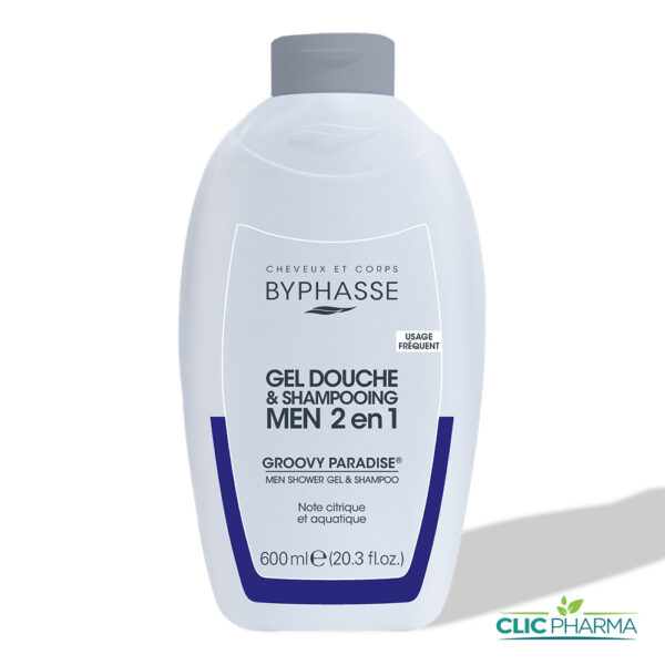 BYPHASSE GEL DOUCHE ET SHAMPOOING 2EN1 GROOVY PARADISE 600ML