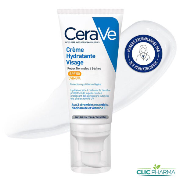 CERAVE CREME HYDRATANTE VISAGE SPF50 52ML