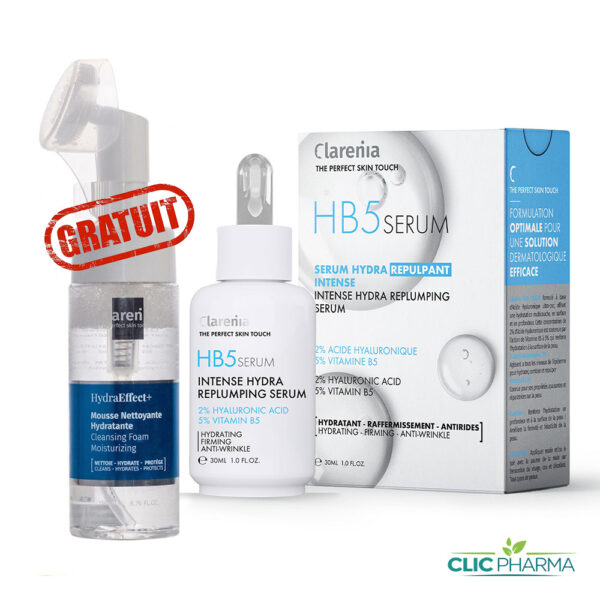 CLARENIA PACK (SERUM HB5 REPULPANT INTENSE 30ML + MOUSSE HYDRATANTE 150ML GRATUITE