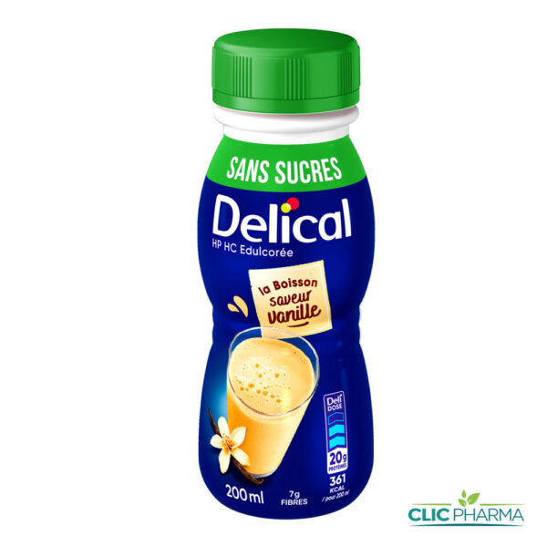 DELICAL BOISSON LACTEE HP HC SANS SUCRE SAVEUR VANILLE 200ML