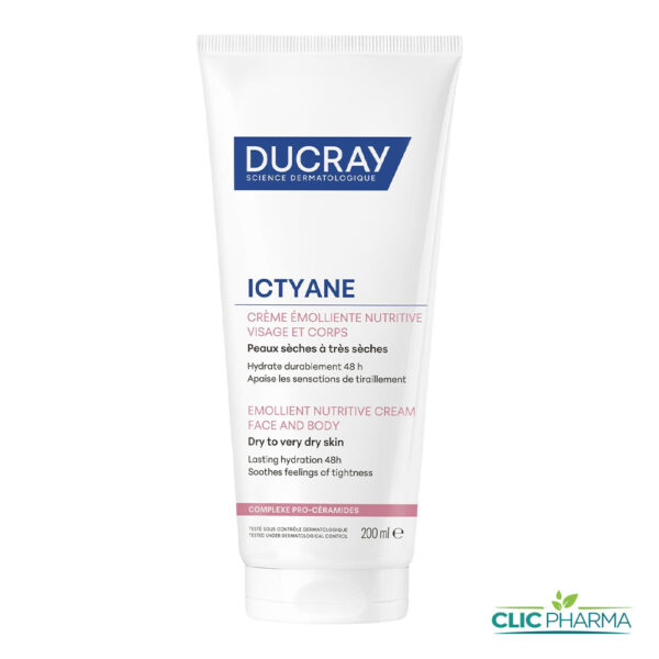 DUCRAY ICTYANE CREME EMOLIENTE NUTRITIVE VISAGE CORPS 200ML