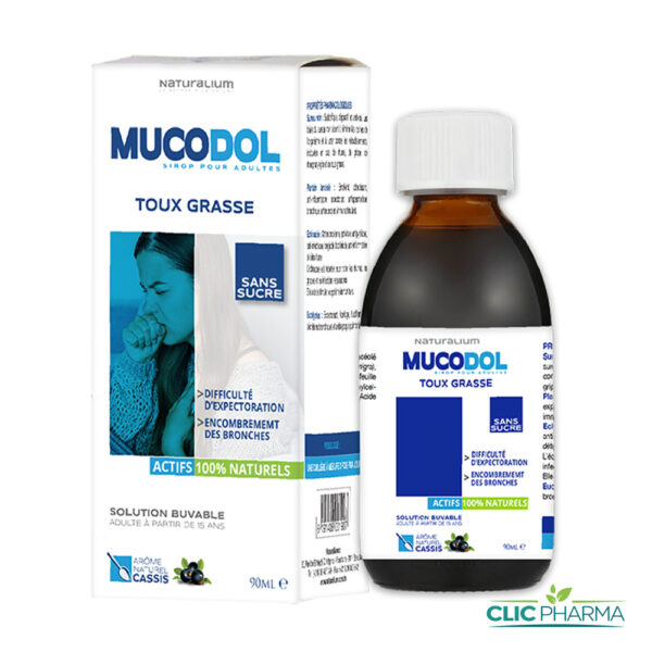 NATURALLIUM MUCODOL SIROP TOUX GRASSE SANS SUCRE 90ML