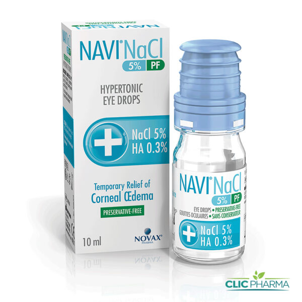 NAVI NACL GOUTTES OCULAIRES 5 HYPERTONIC 10ML