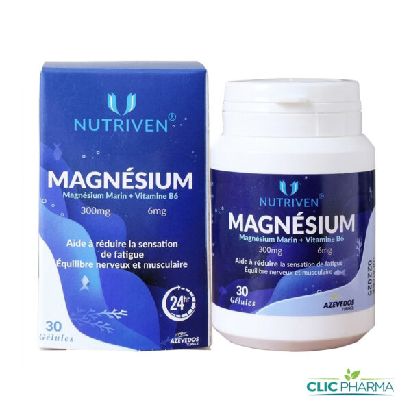 NUTRIVEN NUTRI MAG 300mg + VITAMINE B6 (30 GELULES)