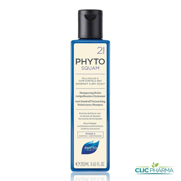 PHYTO PHYTOSQUAM SHAMPOING ANTIPELLICULAIRE HYDRATANT 200ML
