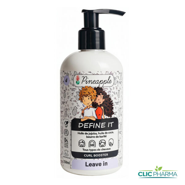 PINEAPPLE LEAVE IN SOIN CHEVEUX BOUCLES POUR ADULTES "DEFINE IT" 250ML
