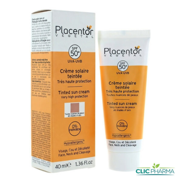 PLACENTOR CREME SOLAIRE TEINTE SPF50 40ML
