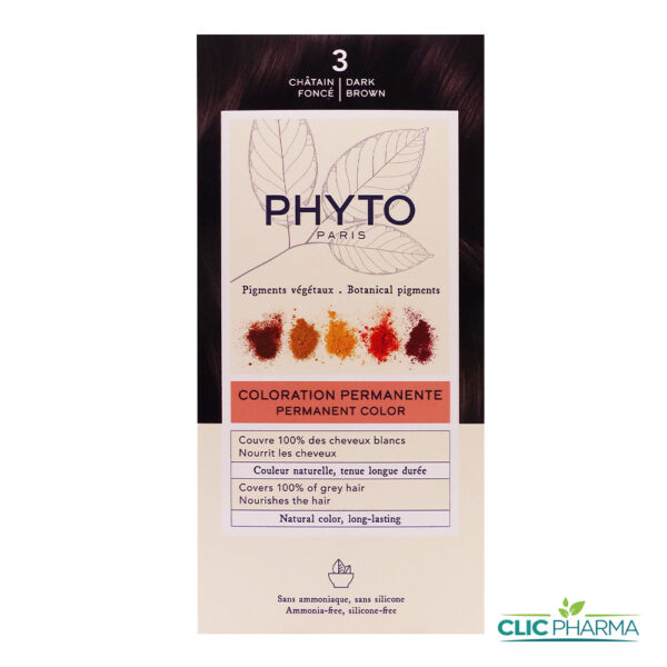 PHYTO COLOR COLORATION PERMANENTE CHATAIN FONCE (REF: 3)