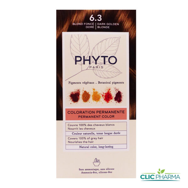 PHYTO COLOR COLORATION PERMANENTE BLOND FONCE DORE (REF: 6.3)
