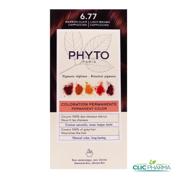 PHYTO COLOR COLORATION PERMANENTE MARRON CLAIR CAPPUCINO (REF: 6.77)