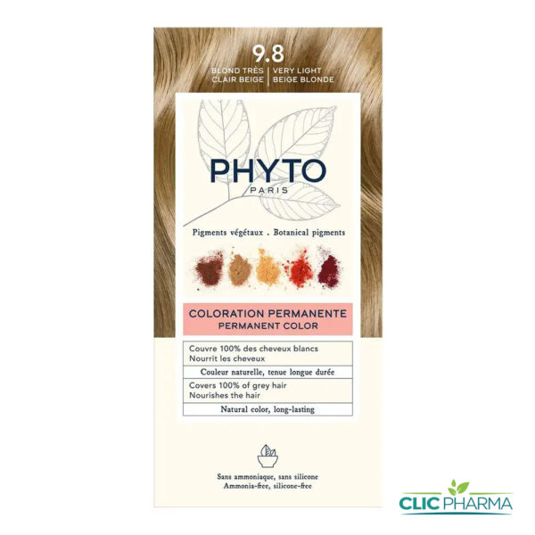 PHYTO COLOR COLORATION PERMANENTE BLOND TRES CLAIR BEIGE (REF: 9.8)