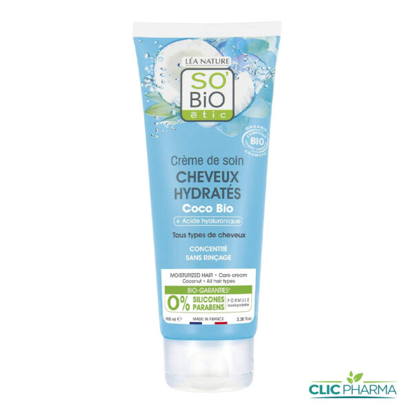 SO BIO CREME HYDRATANTE CHEVEUX COCO 100ML