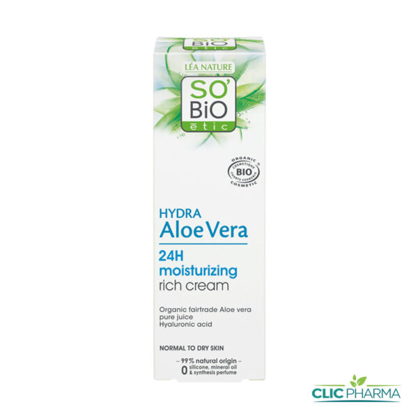 SO BIO CREME RICHE HYDRATANTE 24H 50ML