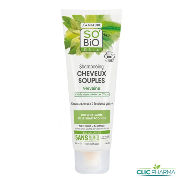 SO BIO SHAMPOING CHEVEUX SOUPLES VERVEINE 250ML
