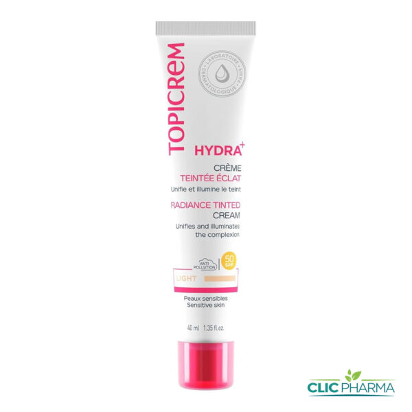 TOPICREM HYDRA+ CREME TEINTEE ECLAT LIGHT SPF50 40ML