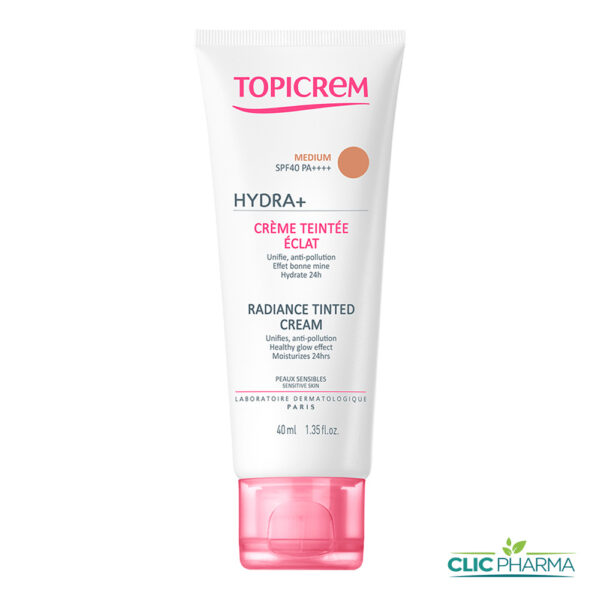 TOPICREM HYDRA+ CREME ECLAT TEINTE MEDIUM SPF40 40ML