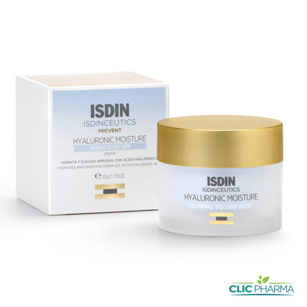 ISDIN HYALUEONIC MOISTURE CREME PEAUX NORMALES A SECHES 50GR