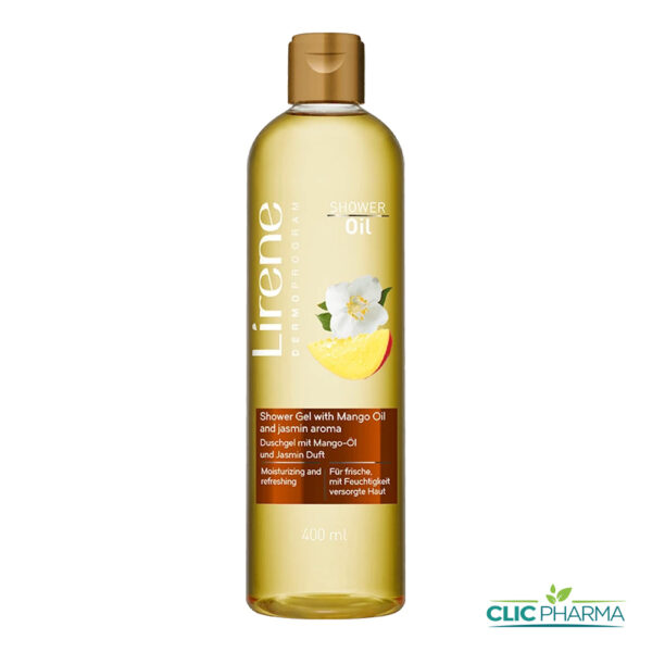 LIRENE HUILE DE DOUCHE A L'HUILE DE MANGE  ET AROME JASMIN 400ML