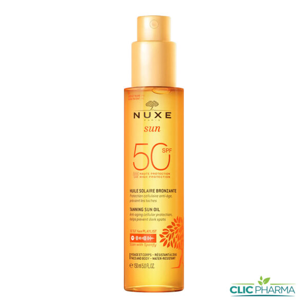 NUXE SUN HUILE SOLAIRE BRONZANTE SPF50 150ML