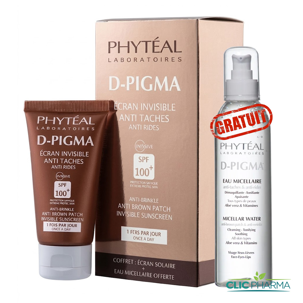 PHYTEAL COFFRET DPIGMA ECRAN INVISIBLE SPF100+ EAU MICELLAIRE OFFERTE