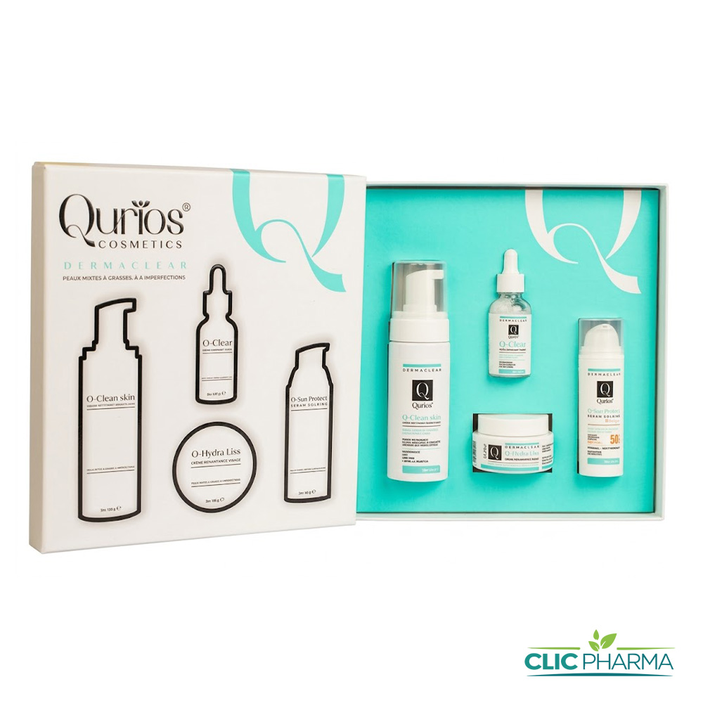 QURIOS COFFET DERMACLEAR (ECRAN BEIGE +SERUM+CR VISAGE+MOUSSE)PMG