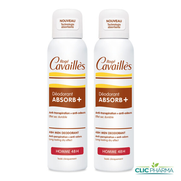 ROGE CAVAILLES DEODORANT ANTI-TRANSPIRANT HOMME SPRAY 150ML LOT DE 2