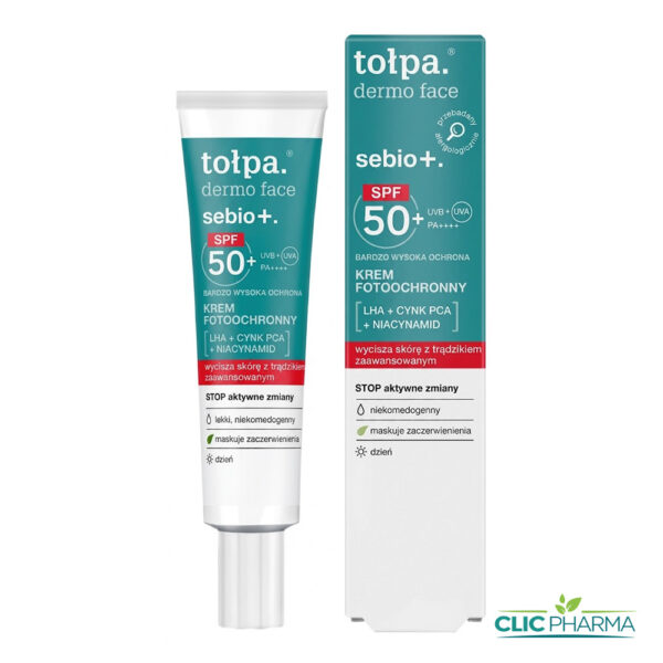 TOLPA DERMO FACE SEBIO CREME SOLAIRE PHOTOPROTECTRICE SPF50+ 40ML
