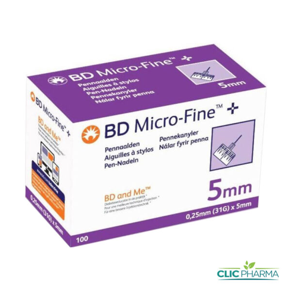 BD MICRO FINE PLUS AIGUILLES POUR STYLO 31G 5MM (BOITE DE 100)