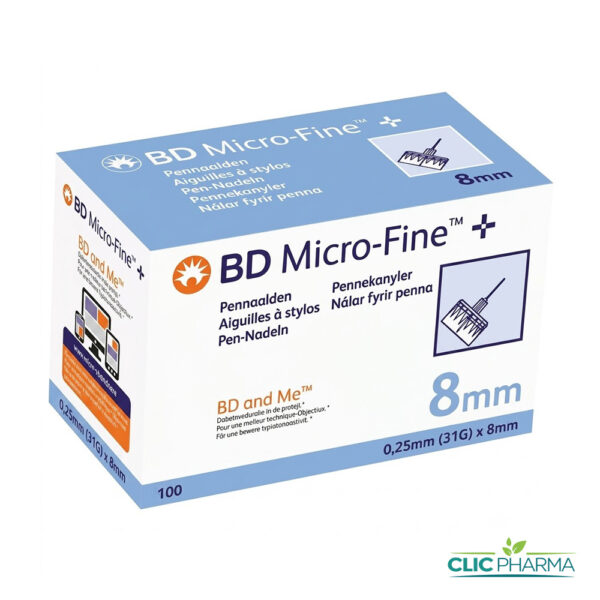 BD MICRO FINE PLUS AIGUILLES POUR STYLO 31G 8MM (BOITE DE 100)