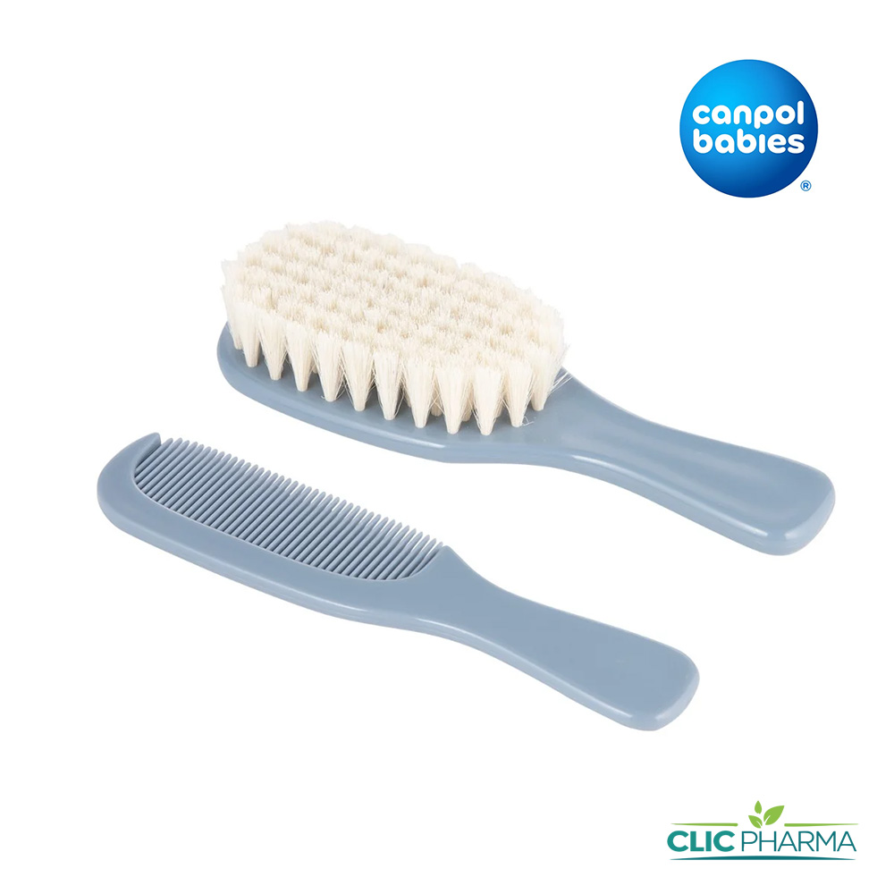 CANPOL BABIE BROSSE + PEIGNE 0M+BLEU (7 406)