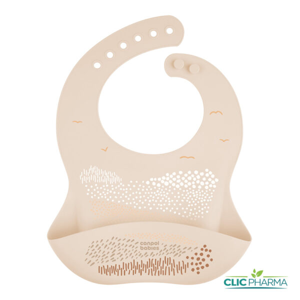 CANPOL BABIES BAVOIR SILICONE AVEC POCHE CREME (REF: 51/030)