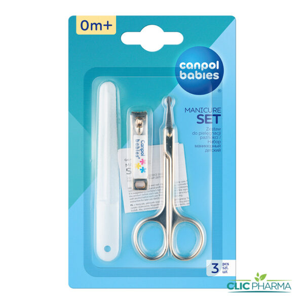 CANPOL BABIES SET CISEAU BEBE+COUPE ONGLES+LIME (REF: 9/809)