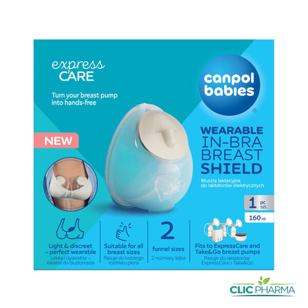 CANPOL BABIES COQUE MAINS LIBRES COMPATIBLE AVEC TIRE LAIT EXPRESS CARE 160ML (REF: 12/219)