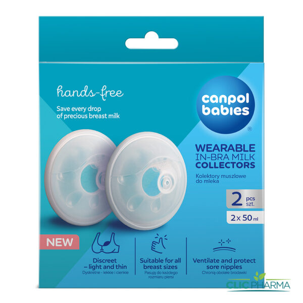 CANPOL BABIES SET DE 2 COLLECTEURS DE LAIT PORTABLES (REF: 1/700)