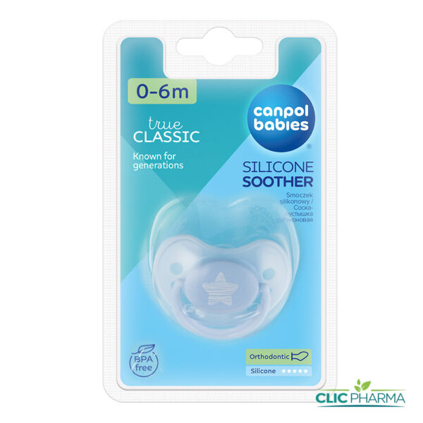 CANPOL BABIES SUCETTE ORTHODONTIQUE SILICONE PASTELOVE 0-6M+ (REF: 22/419)