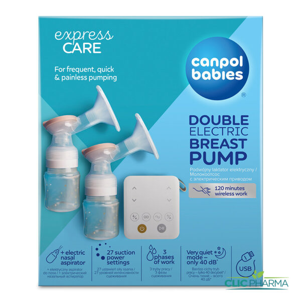 CANPOL BABIES TIRE LAIT ELECTRIQUE DOUBLE POMPE (REF: 12/212)