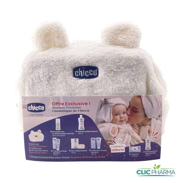 CHICCO TROUSSEAU 5 PRODUITS + (LINGETTES ET SHAMPOING 200ML OFFERTS)