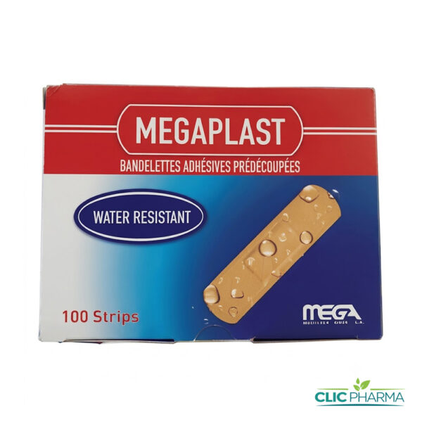 MEGAPLAST STRIP WATER RESISTANT 19MM X 72MM (BOITE DE 100)